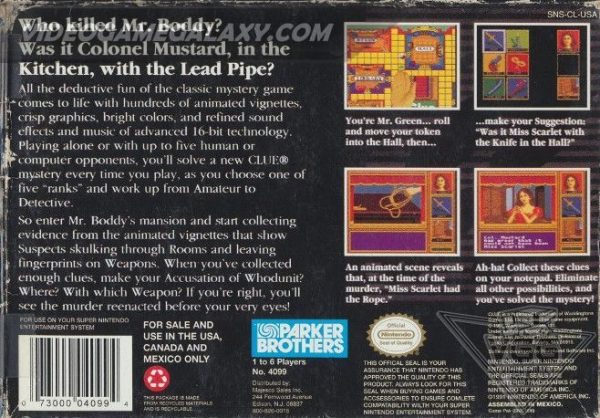 Clue - Parker Brothers Classic Detective Game (V1) - Image 2